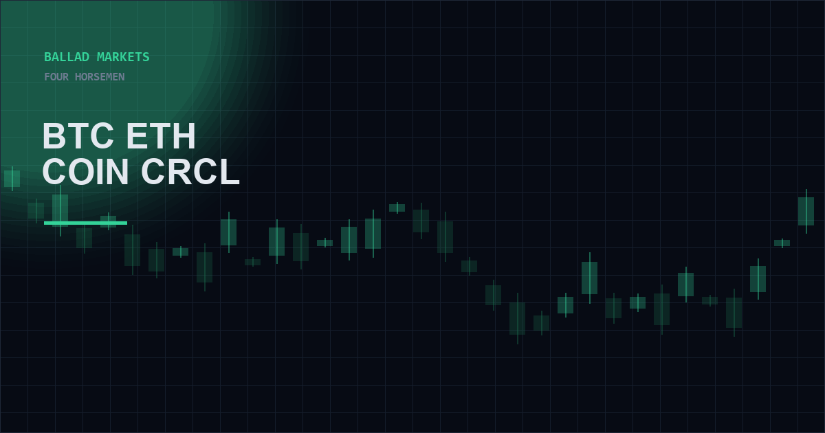 THE 4 HORSEMEN FROM THE APOCALYPSE — BTC, ETH, COIN y CRCL